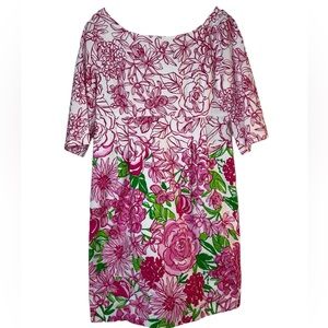 Lilly Pulitzer Livie Dress Floral Print Color by Numbers Style 70385 - size 6
